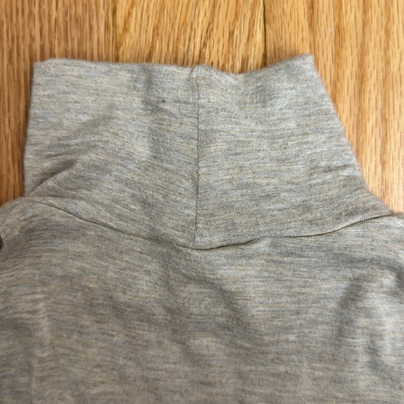 American apparel turtleneck crop top heather grey slash tan - Picture 6 of 6